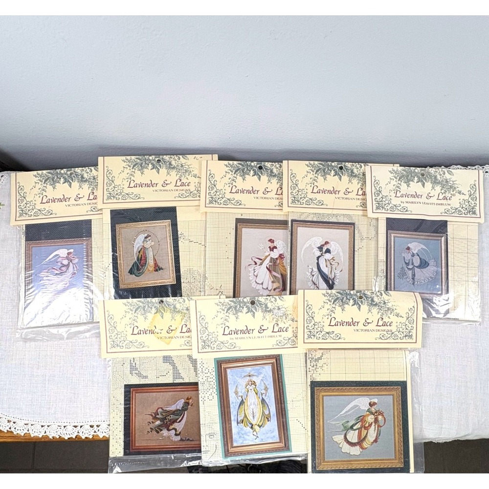 Lavender & Lace CrossStitch PATTERNS Marilyn Leavitt-Imblum Angel Designs Lot 8